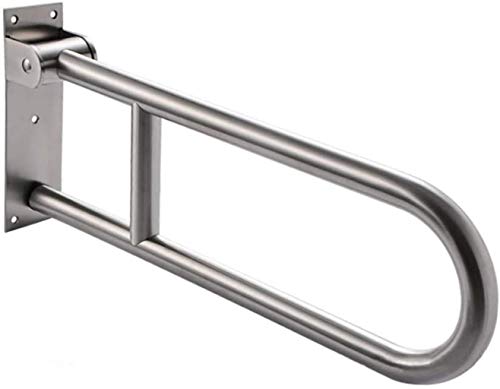 Rutschfester Handlauf mit Handgriff, U-förmige Wandmontage, Handlauf im Bad, Balancestange für WC von JWQPAD