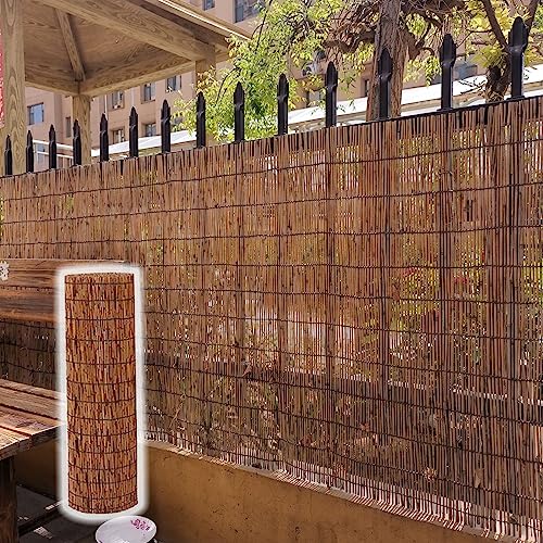 Sichtschutz Balkonüberdachung 50 x 200 cm Anti-Optik Anti-Ultraviolett Windschutz Creme mit Seil und Ösen für Gartenterrasse von JWQPAD