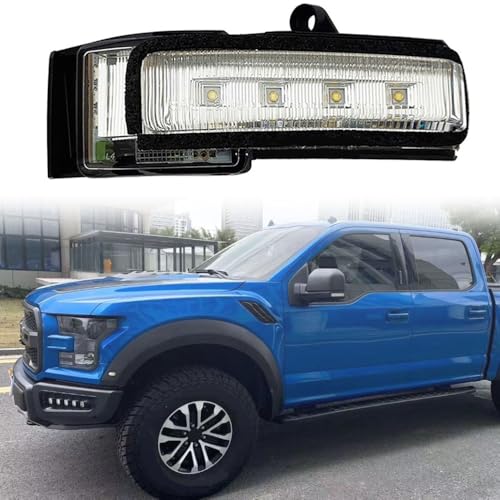 JWRET Auto Rückspiegel Blinker für F-ord F-150 Raptor 2015-2021, Rückspiegel Signalleuchte Außenspiegel Kontrollleuchte Blinker Abdeckung Links Rechts Zubehör,LED-Left von JWRET
