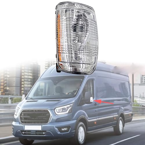 JWRET Auto Rückspiegel Blinker für F-ord Transit MK8 2014-2021, Rückspiegel Signalleuchte Außenspiegel Kontrollleuchte Blinker Abdeckung Links Rechts Zubehör BK31-13B382-BA,White-Left JWRET Auto Rückspiegel Blinker für F-ord Transit MK8 2014-2021, Rückspiegel Signalleuchte Außenspiegel Kontrollleuchte Blinker Abdeckung Links Rechts Zubehör BK31-13B382-BA,White-Left von JWRET