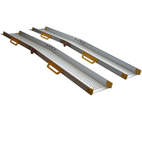 Alurampe Rollstuhl Aluminium Rampe Klappbar Rollstuhlrampe Klapprampe 2,4m Alu von JWS