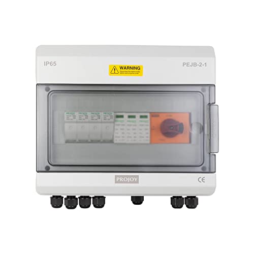 DC Solar Anschlusskasten Überspannungsschutz PV Photovoltaik Trennschalter 32A PV-Kombinationsbox 1000V Blitzschutz Leitungsschutzschalter Verteilerkasten 15A, Anschlusskasten DC String:2input 1output von JWS