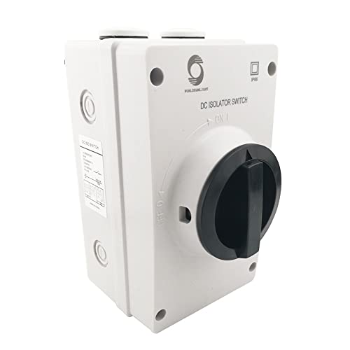 DC Trennschalter Solar Umschalter Ausschalter Freischalter 4-polig 32A 1000V mit ohne Stecker, Trennschalter:ohne Stecker von JWS