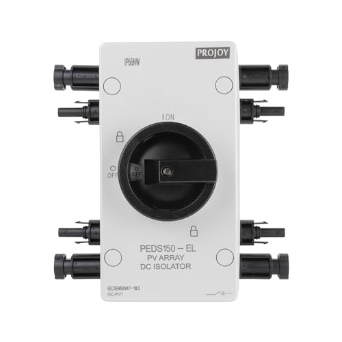 DC Trennschalter Solar Umschalter Ausschalter Hauptschalter 4-polig 32A 1000V, Trennschalter:2 Strings mit Stecker von JWS