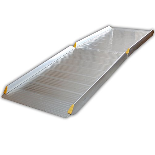 Klapprampe Aluminium Rampe klappbar Rollstuhlrampe 244cm Mobil Alu Verladerampe von JWS