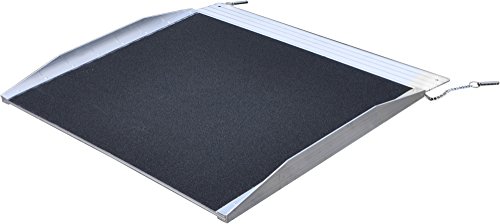 Rollstuhlrampe Aluminium Rollstuhl Rampe Auffahrrampe für Rollstühle Rollatoren 91cm von JWS