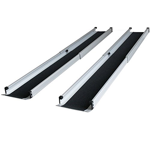 Rollstuhlrampe Alurampe Rollstuhl Aluminium Rampe Klappbar Teleskoprampe Alu, Rollstuhlrampe Teleskoprampe:183cm Rollstuhlrampe Alurampe Rollstuhl Aluminium Rampe Klappbar Teleskoprampe Alu, Rollstuhlrampe Teleskoprampe:183cm von JWS
