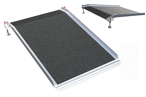 Stufenrampe höhenverstellbar Alurampe Rampe Rollstuhlrampe Auffahrrampe 150 cm Länge von JWS