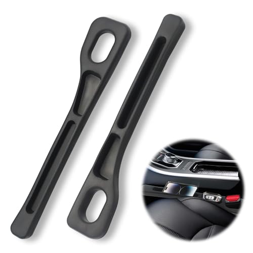 JWTRSVTY 2Pcs Autositz-Spaltfüller, Autositz Gap Plug, Schwarz Sitzseite Auslaufsicherer Streifen, Universal Sitzlückenfüller, Auto Zwischenraum Füller, für Zum Ausfüllen von Sitzseitennähten von JWTRSVTY