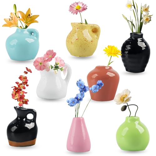 JWTRSVTY 8PCS Mini Vase Kühlschrank Magnete, Niedliche Mini Keramik Vase Magnete Set, 3D Vasen Kühlschrankmagnet Set, DIY Kleine Keramik Vase Dekorative, für Kühlschrank Zubehör,Küche,Spind,Wohnkultur JWTRSVTY 8PCS Mini Vase Kühlschrank Magnete, Niedliche Mini Keramik Vase Magnete Set, 3D Vasen Kühlschrankmagnet Set, DIY Kleine Keramik Vase Dekorative, für Kühlschrank Zubehör,Küche,Spind,Wohnkultur von JWTRSVTY