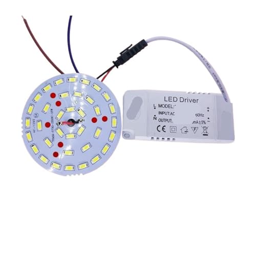 1 x LED-Deckenleuchte + AC 100–265 V LED-Netzteil(Warm White,7W) von JWVNSKCA