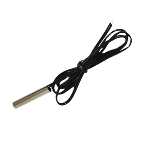 JWVNSKCA NTC-Thermistor wasserdichter Temperaturfühler B3950 10K 1% 6x30mm Kupfer vernickelte Sonde 0,5 Meter(10K -0.5m -with XH2.54 2P terminal) von JWVNSKCA
