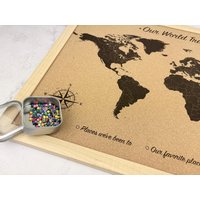 Korken Weltkarte - Reisegeschenk, Wohnheim Dekor von JWdesignStudio