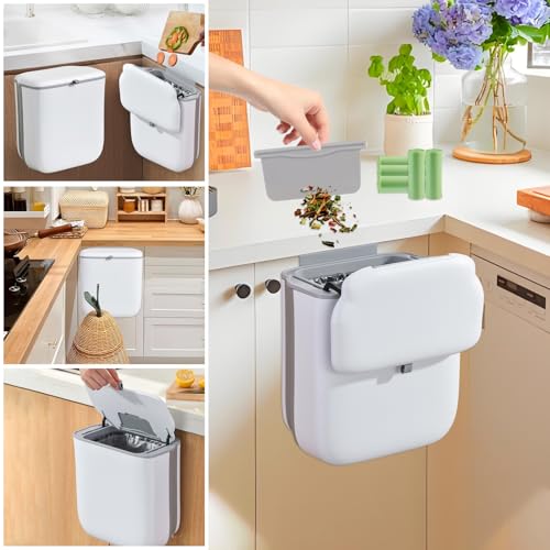JXAXD Mülleimer zum Einhängen, Küchemülleimer Hängend, Mülleimer Hängend Küche, Faltbare Mülleimer mit Deckel 10L, Komposteimer für Küche, Camping, Wohnmobil, Bad, Schlafzimmer, Outdoor JXAXD Mülleimer zum Einhängen, Küchemülleimer Hängend, Mülleimer Hängend Küche, Faltbare Mülleimer mit Deckel 10L, Komposteimer für Küche, Camping, Wohnmobil, Bad, Schlafzimmer, Outdoor von JXAXD