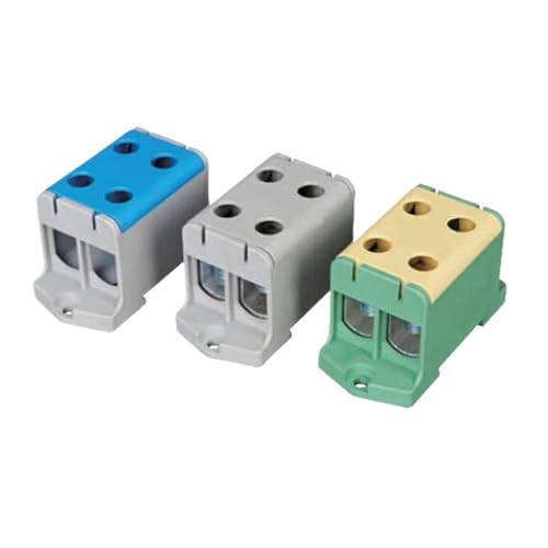 1 Stück Klemme 95 mm2 800 V DIN-Schienenmontage JUT10-95/2 Blockdraht Zwei-Ein Zwei-Aus Elektrisches Verbindungskabel Verdrahtung Kupfer PA66(Blue) von JXCHSWOU