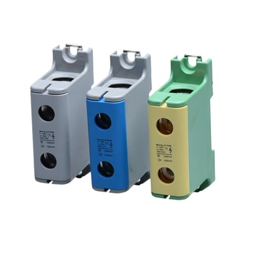 1 stück 95mm2 Einpolige DIN-Schiene Montiert Aluminium Typ Guide Elektrische 1P Barriere Schraube 1 In 1 Out Terminal block JUT10-95(Grey) von JXCHSWOU