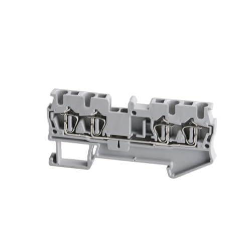 10 Stück Din Rail Terminal Block ST-2.5-QUATTRO Drahtverbinder Pull-Typ 4 Leiter Federverdrahtung Terminal Blöcke(Gray) von JXCHSWOU