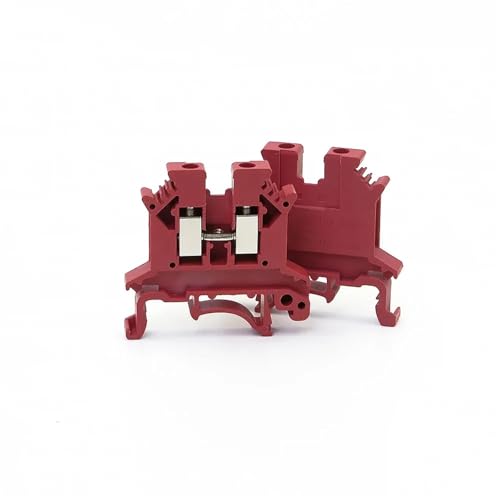 10 Stück UK-2.5B Din Rail Terminal Block Draht Elektrischer Leiter Universal Schraube Anschluss Klemmleiste Block UK2.5B Stecker(Red) von JXCHSWOU