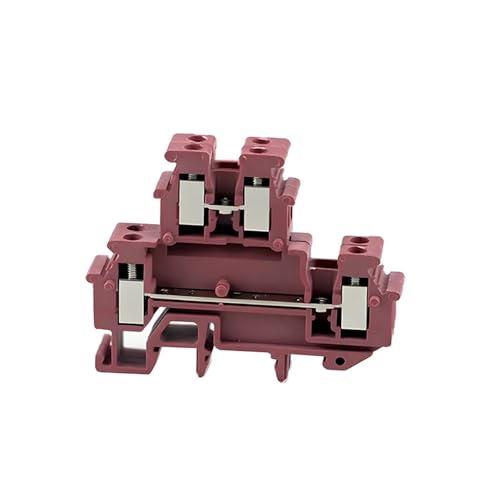 10 Stücke Din Rail Terminal Block MBKKB-2.5 Stecker Doppelschicht Schraubanschluss Kontakt Elektrischer Draht Leiter MBKKB2.5(Red) von JXCHSWOU