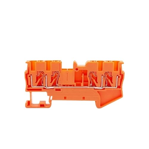 10 Stücke PT2.5-QU Push-In Frühling 4-Leiter Streifen PT 2,5 QUATTRO Draht Elektrische Stecker Din Rail Terminal Block PT 2.5-QU(PT2.5-QU-Orange) von JXCHSWOU