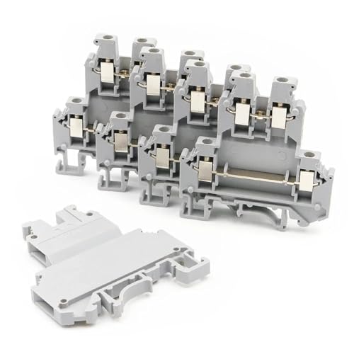 10 Stücke UKK 3 DIN Rail Terminal Block Schraube Klemme Doppel Schicht Laminiert Messing Core Feuerfeste PA66 von JXCHSWOU