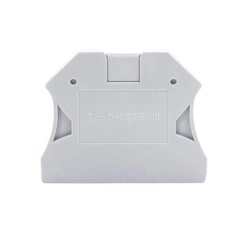 10 Stücke UT2.5 Din-schienenklemmenblock Draht Elektrischer Leiter Schraubanschluss 26-12AWG 0,14-2.5mm² UT-2.5 Kabelstecker(End Cover) von JXCHSWOU