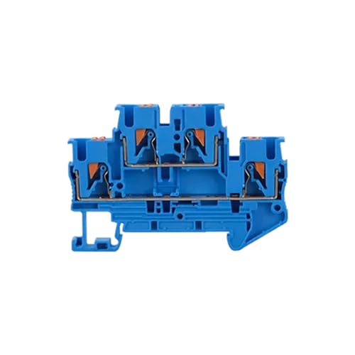 10 stücke Din Rail Terminal Block PTTB-2.5 Elektrischer Anschluss Doppelschicht Federverdrahtung Anschlussdraht Leiter Orange(Blue) von JXCHSWOU