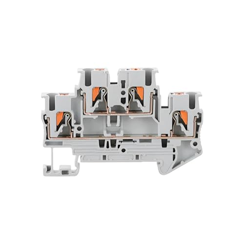 10 stücke Din Rail Terminal Block PTTB-2.5 Elektrischer Anschluss Doppelschicht Federverdrahtung Anschlussdraht Leiter Orange(Gray) von JXCHSWOU