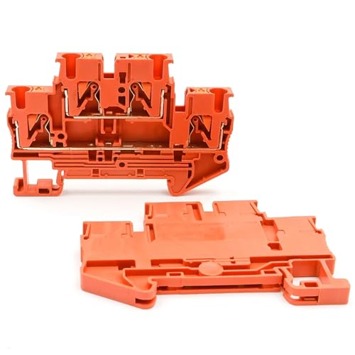 10 stücke PTTB 2,5 Terminal Blöcke 2,5mm DIN Schiene Montieren Frühling Clamp Draht Anschlüsse(PTTB-2.5-ORANGE) von JXCHSWOU