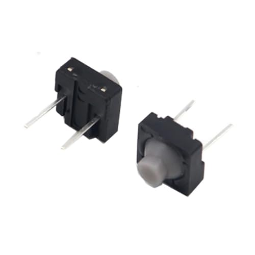 【100-10 STÜCKE】 8x8x5 MM 2PIN G77 Leitfähiges Silikon Geräuschloser taktiler Takt-Druckknopf Mikroschalter Selbstrücksetzen(10PCS) von JXCHSWOU
