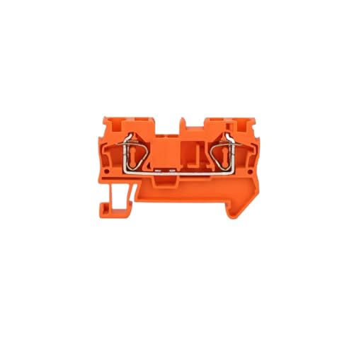 100 Stücke ST4 Federkäfig Durchführungsklemme Din-Schienen-Anschlussblock Verdrahtung Zugdrahtverbindung Elektrischer Stecker ST 4(ORANGE) von JXCHSWOU