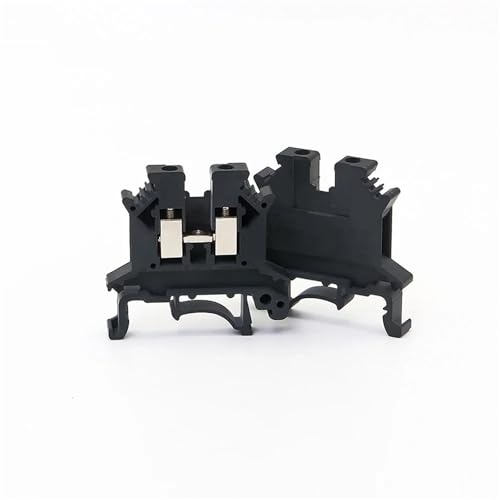 100 stücke Din Rail Terminal Block UK-2.5B Draht Leiter Universal Stecker Schraube Verbindung Terminal Streifen Block UK2.5B(Black) von JXCHSWOU