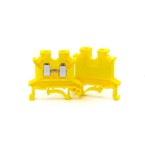100 stücke Din Rail Terminal Block UK-2.5B Draht Leiter Universal Stecker Schraube Verbindung Terminal Streifen Block UK2.5B(Yellow) von JXCHSWOU