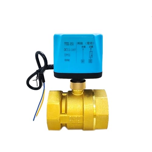 1pc 2" Normalerweise geschlossen/offen motorisierter Kugelhahn 220V 12V 24V 2-Draht-Messing-Elektrokugelhahn Ersetzen Sie das Magnetventil(24VDC) von JXCHSWOU