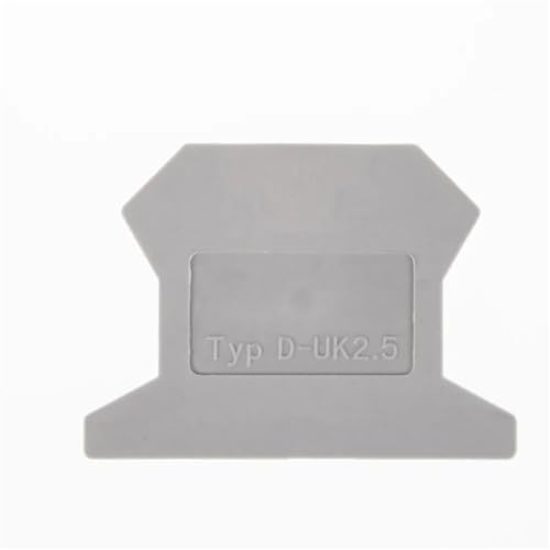 1pc Endabdeckung D-UK 2.5 for Klemmenblock UK-2.5B Vier Farben Endplatte Din-Schienenklemmen Zubehör Endkappe(Grey) von JXCHSWOU