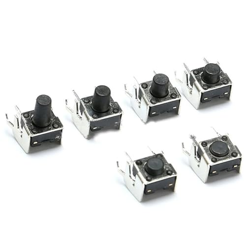 20 STÜCKE 6 * 6 * 5mm 4Pin touch-taste mikroschalter Selbst-reset 90 grad seite einsatz mit halterung 6 * 6 * 4,3/5/6/7/8/9,5mm 6X6X5H(6X6X5MM) von JXCHSWOU