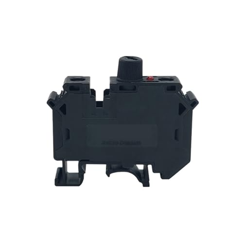 5 Stücke UK10-DREHSI Elektrischer Anschluss 24 V/220 V LED 1A/2A/4A/6A/10A Sicherung UK10 Schraubverschluss Din Rail Terminal Block UK 10-DREHSILED(Black-With 220V LED,With Fuse 1A) von JXCHSWOU