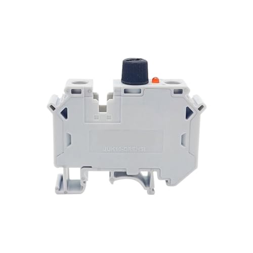 5 Stücke UK10-DREHSI Elektrischer Anschluss 24 V/220 V LED 1A/2A/4A/6A/10A Sicherung UK10 Schraubverschluss Din Rail Terminal Block UK 10-DREHSILED(Gray-With 220V LED,With Fuse 4A) von JXCHSWOU