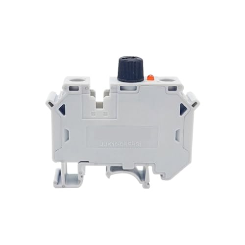 5 Stücke UK10-DREHSI Elektrischer Anschluss 24 V/220 V LED 1A/2A/4A/6A/10A Sicherung UK10 Schraubverschluss Din Rail Terminal Block UK 10-DREHSILED(Gray-With 24V LED,With Fuse 3A) von JXCHSWOU
