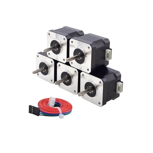 5 stücke 17 Schrittmotor 42x38mm 42Ncm 1,5 EINE Nema17 Stepper w/1m Kabel & Stecker 4-blei for CNC 3D Drucker XYZ von JXCHSWOU