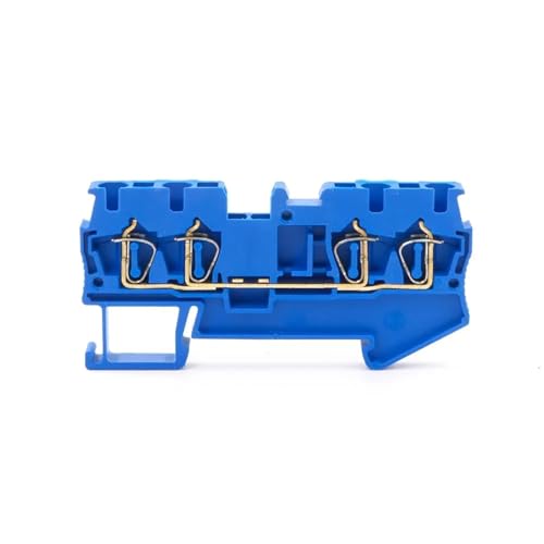 50 Stück Din Rail Terminal Block ST-2.5-QUATTRO Drahtverbinder Pull Type 4 Leiter Federverdrahtung Terminal Blöcke(Blue) von JXCHSWOU