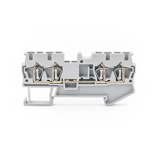 50 Stück Din Rail Terminal Block ST-2.5-QUATTRO Drahtverbinder Pull Type 4 Leiter Federverdrahtung Terminal Blöcke(Gray) von JXCHSWOU
