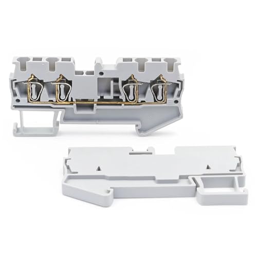50 Stück ST 2.5-QUATTRO 4-Draht-Anschlussblock 2,5 mm DIN-Schiene Kompakte, zuverlässige Verdrahtungsverbindungen(ST-2.5-QUATTRO-GRAY) von JXCHSWOU