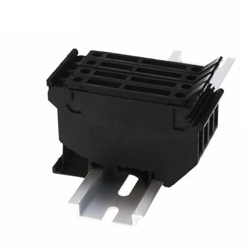 50 Stücke Din Rail Terminal Block UK-5-HESI Schwarz Anschlussschraube Sicherungsklemmenblock Anschlussschraube Sicherungshalter Leiter 24V220V(220V LED light,Without fuse) von JXCHSWOU