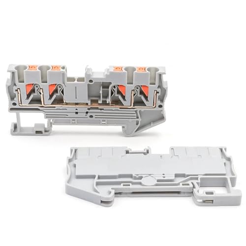 50 Stücke PT 2.5-QUATTRO 4-Draht-Anschlussblock 2.5mm² DIN-Schiene Federklemme Elektrische Kompaktverbindung(PT-2.5-QUATTRO-GRAY) von JXCHSWOU