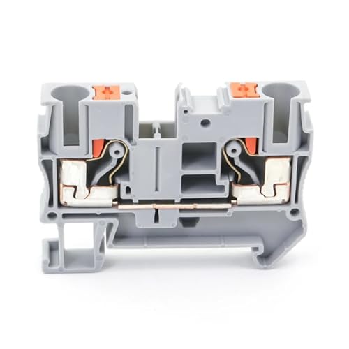50 Stücke PT-6 Din Rail Terminal Block Anschlüsse Push In Frühling Schraubenlose Durchführung PT6 Draht Stecker Leiter(Gray) von JXCHSWOU