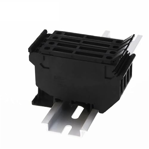 50 Stücke UK-5-HESI Din-schiene Terminal Block Schwarz Anschlussschraube Sicherungsklemmenblock Anschlussschraube Sicherungshalter Leiter 24 V 220 V(220V LED light,1A) von JXCHSWOU