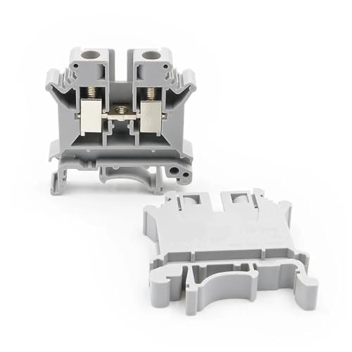 50 Stücke UK 6N DIN Rail Terminal Block Schraube Typ Hohe Strom Kompakte Industrielle Elektrische Stecker(UK-6N-50PCS-GRAY) von JXCHSWOU