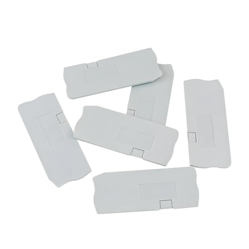 D-ST4-TWIN Endabdeckplatte 100 Stück, Aluminium-DIN-Schienenklemmenblockkappen for ST4-TWIN-Elektroanschlüsse 87,5 x 30 mm von JXCHSWOU