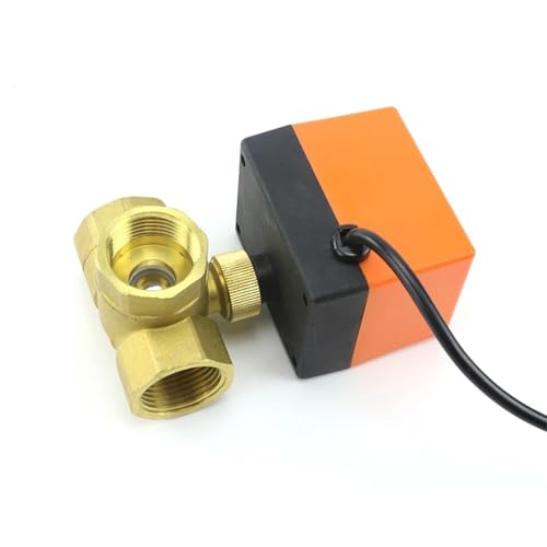 DN32 1-1/4" BSPT-Gewinde AC 220V 12V 24V Drei 3-Wege-L-Typ Messing motorisierter elektrischer Kugelhahn 3-Draht 2-Steuerung(DC12V-DC24V_L TYPE) von JXCHSWOU